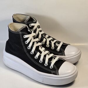 Converse Chuck Taylor All Star Shoe Women Sz 9 Hi Black Chunky Platform 568497C